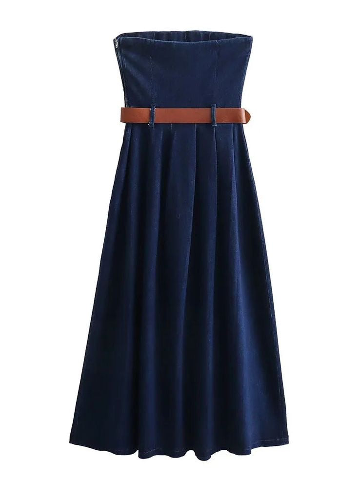 Zena Denim Belted Dress