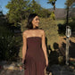 Cocoa Luxe Slit Dress