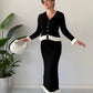 Merlot Ruffle Knit Skirt Set