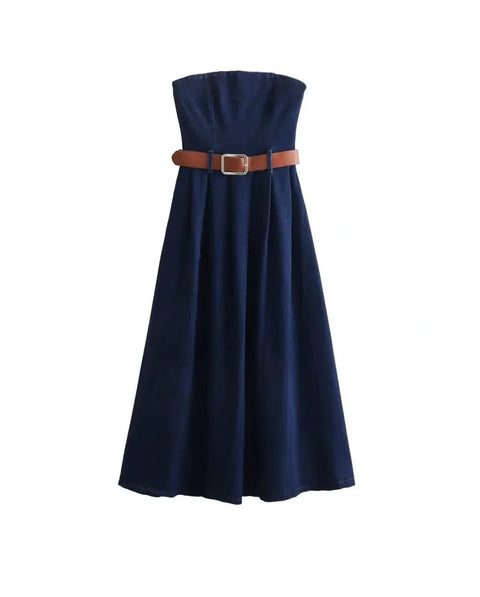 Zena Denim Belted Dress