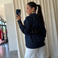 Riana Studded Denim Bluose
