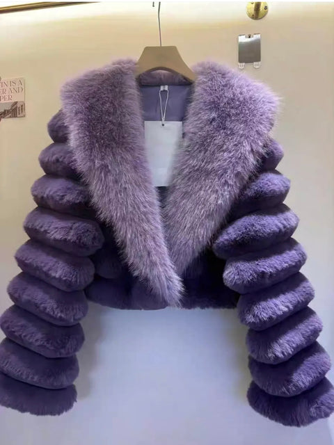 Crystal Luxe Puff Fur Jacket