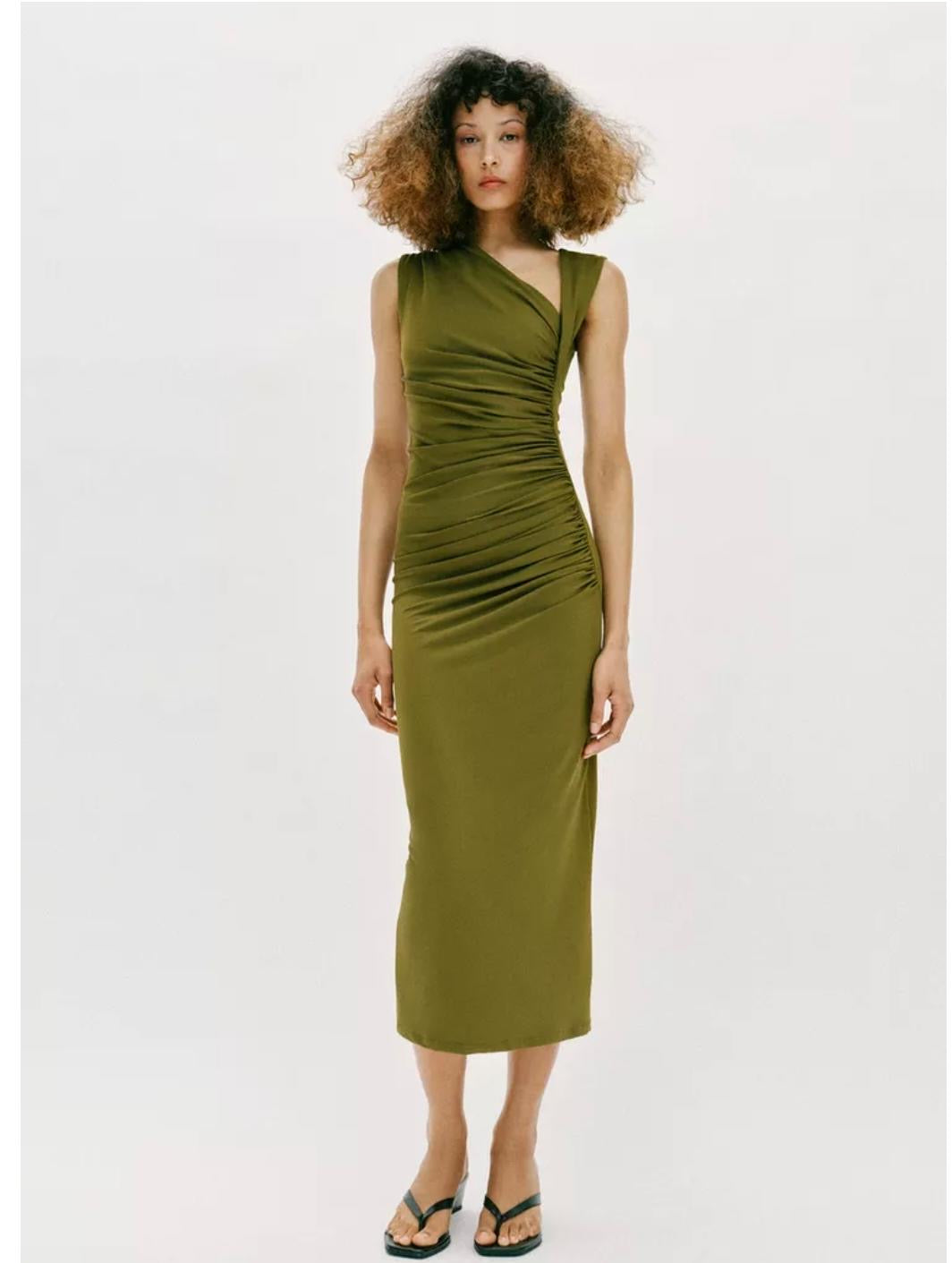 Asymmetric Draped Dress
