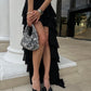 Midnight Muse Ruffle Gown