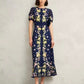 Sapphire Blossom Maxi Dress