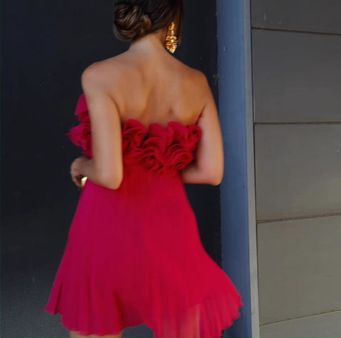 Ruffle Evening Dress