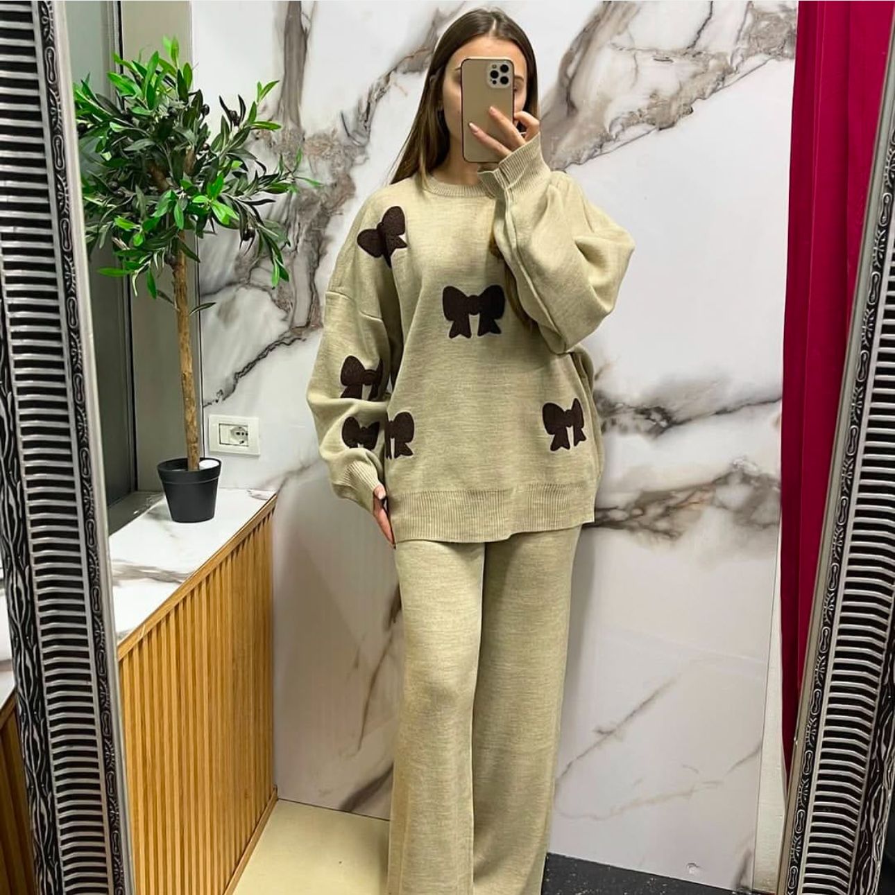 Bow knitted Wollen Cords