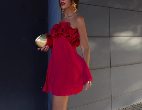 Ruffle Evening Dress