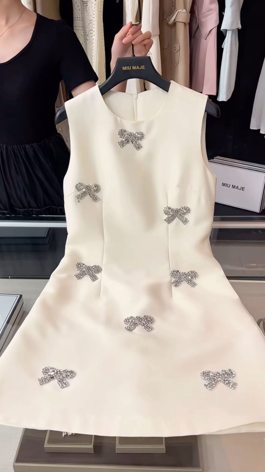Seira Bow Rhinestone Dress