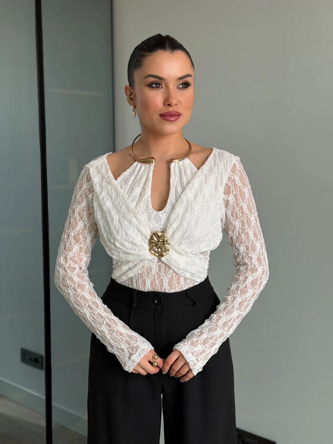 Aveline Drape Lace Top