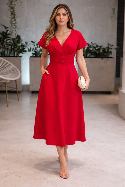 Scarlet Grace Midi Dress