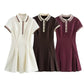 Preppy chic pleated dress
