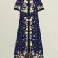 Sapphire Blossom Maxi Dress
