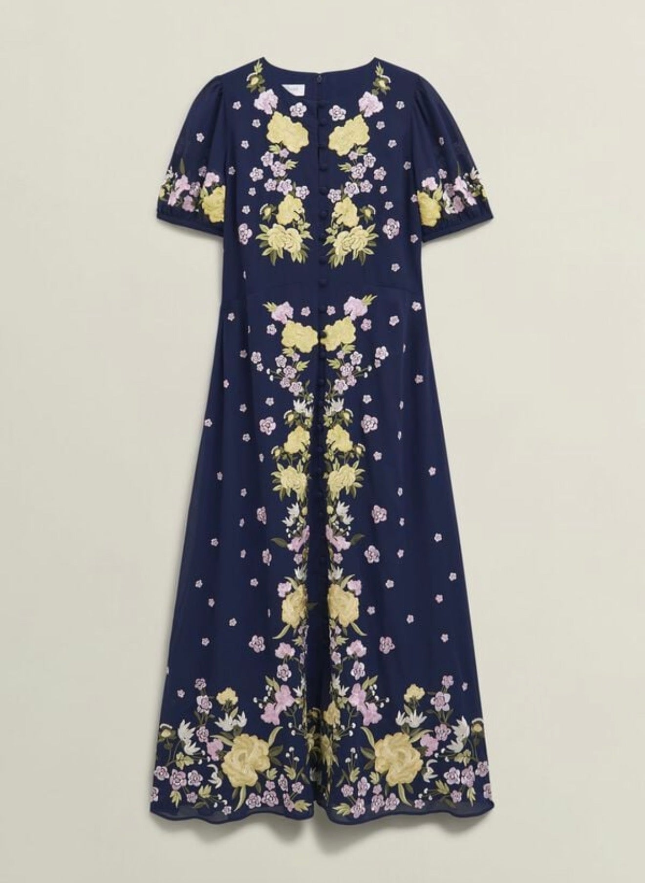 Sapphire Blossom Maxi Dress