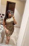 Leopard party wear dress