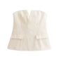Pocketed Blazer Tube Tops
