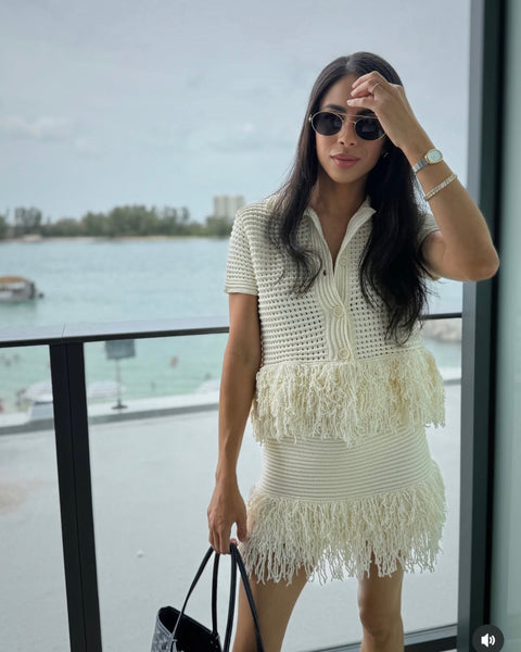 Ivory Fringe Cords Set