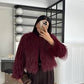 Wine Fur Luxe Jacket
