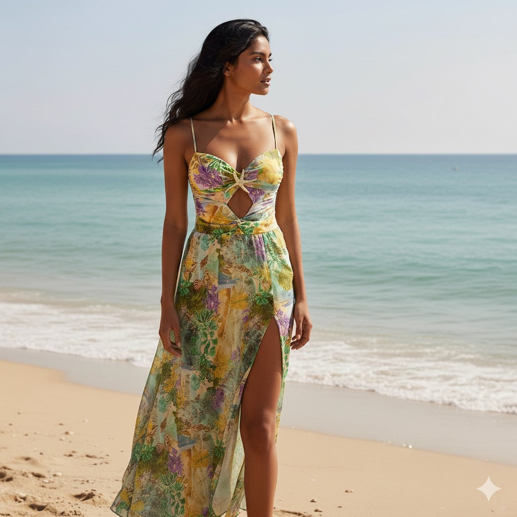 Palm Mirage Cutout Swimwear