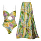 Palm Mirage Cutout Swimwear