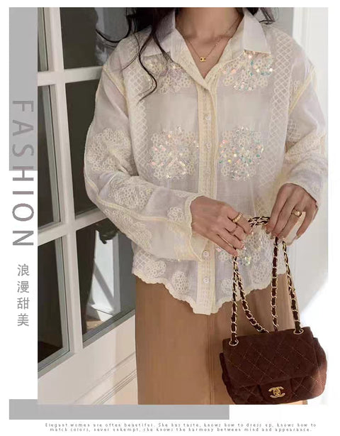 Aza Luxe Crochet Shirt