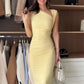 Asymmetric Draped Dress