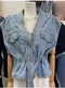Denim Embellish Bluose