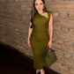 Asymmetric Draped Dress
