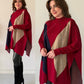 Plaid Knit Poncho