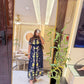 Sapphire Blossom Maxi Dress