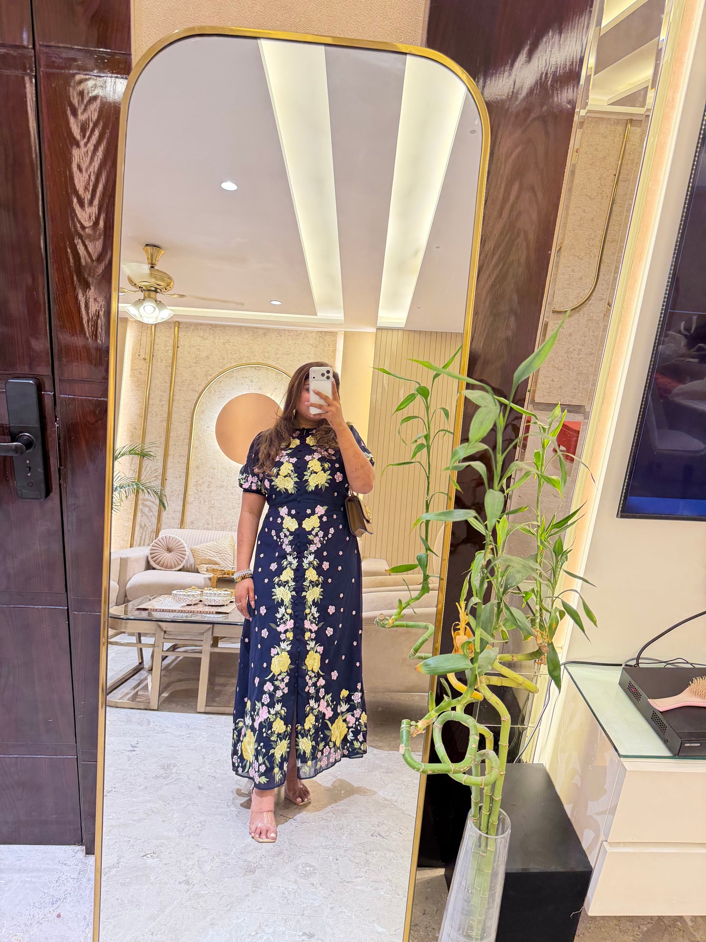 Sapphire Blossom Maxi Dress