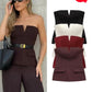 Pocketed Blazer Tube Tops