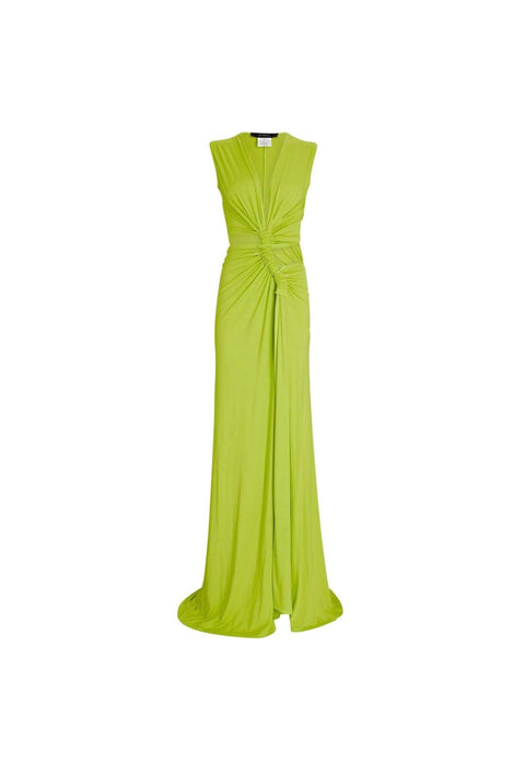 Triple Loop V Neck Dress