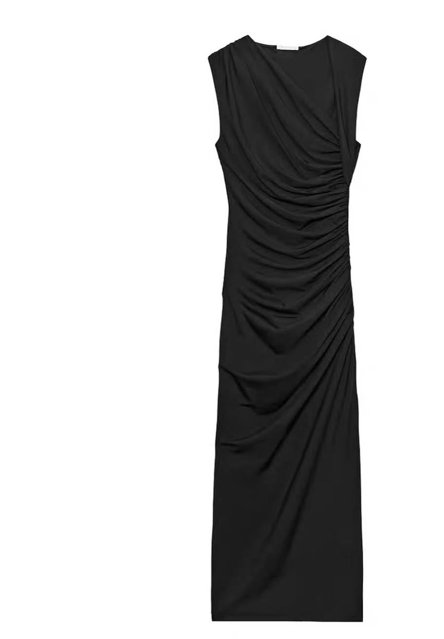 Asymmetric Draped Dress