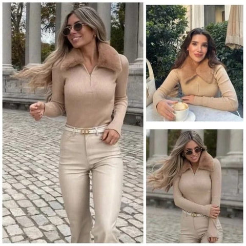 Faux fur Knitwear