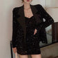 Starry Whisper Sequin Dress with blazer  Set