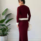 Merlot Ruffle Knit Skirt Set