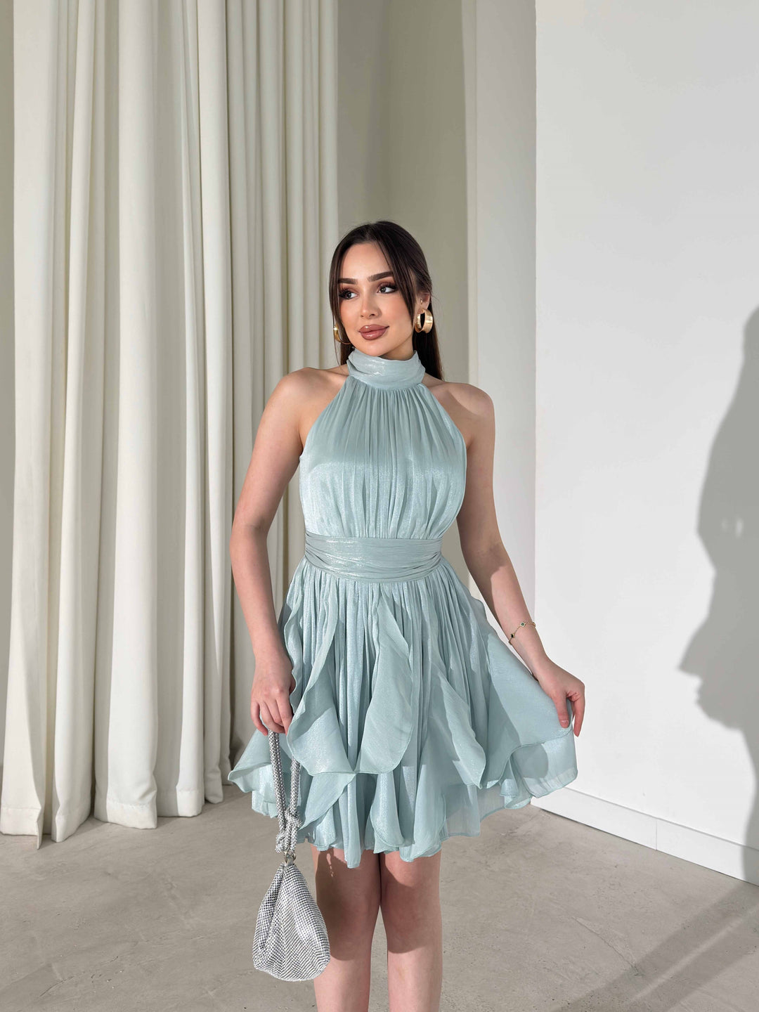 Aurora Ruffle Mini Dress