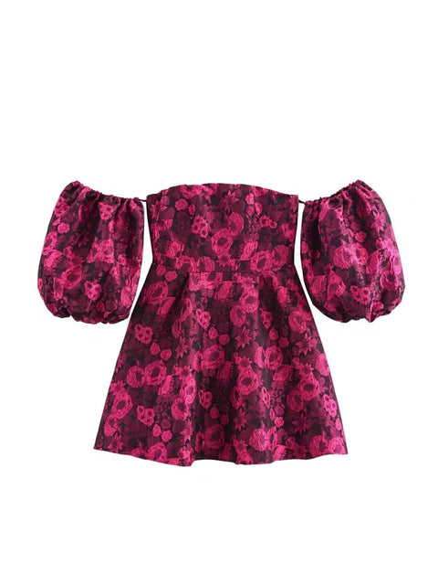 Crimson Bloom Luxe Dress