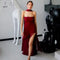 Cocoa Luxe Slit Dress