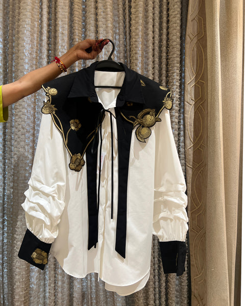 Golden Bloom Luxe Shirt