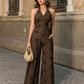 Mocha Fleur Halter Cords Set