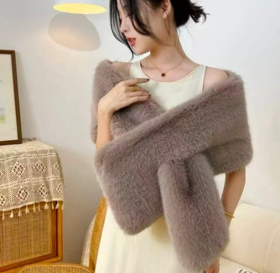 Crimson Elan Fur Wrap