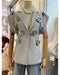 3d flower embellished blazer