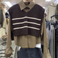 Spring autumn sweater with shirt
