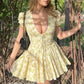 Flora V Neck Mini Dress