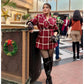 Checkered Blazer Dress