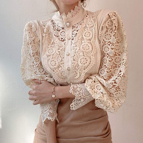 Vika Luxe Lace Shirt