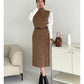 Dazy Sleeveless Long Knit Dres with Belt