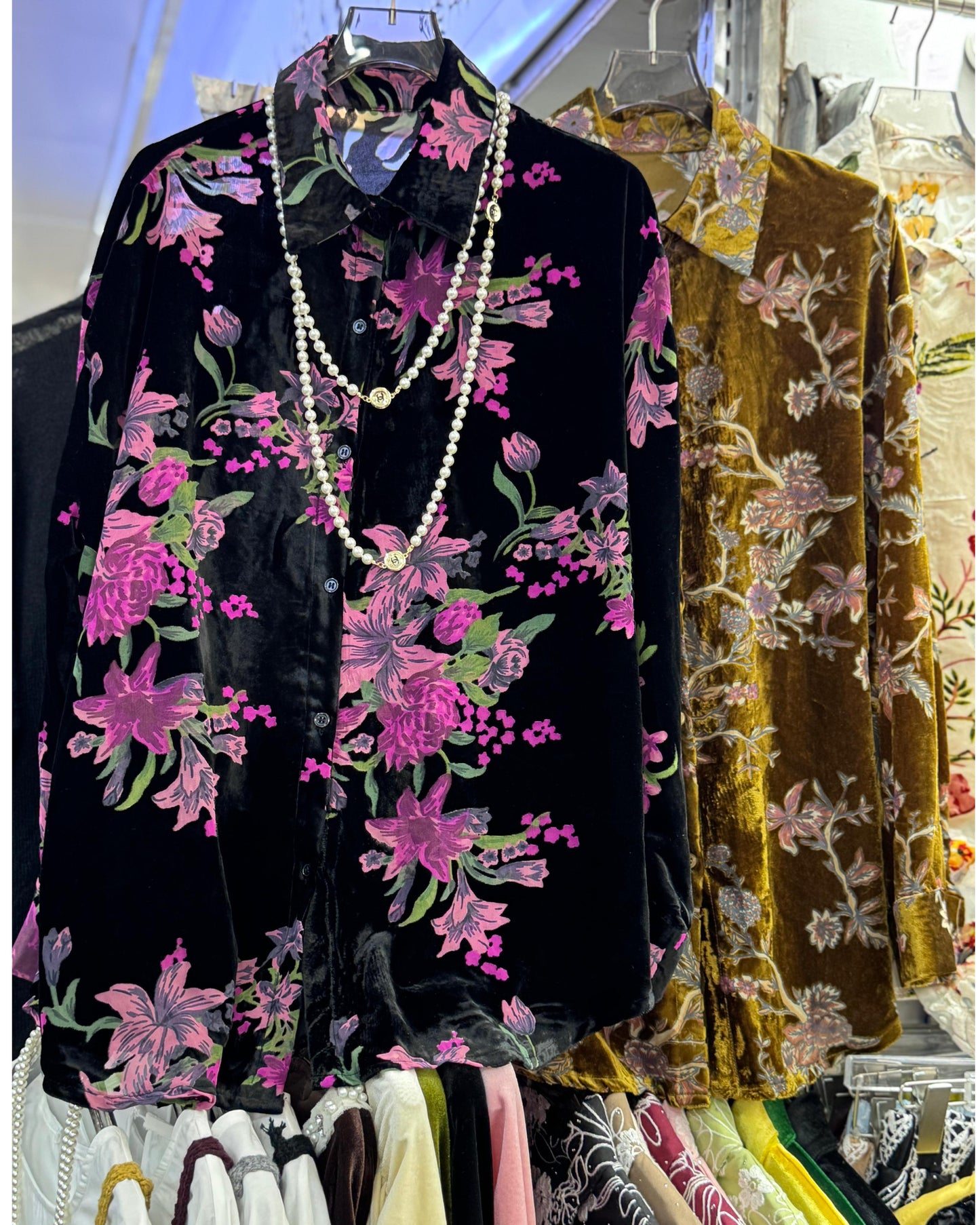 Floral Velvet Luxe Shirt
